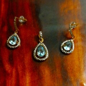 Aquamarine 14k gp 925